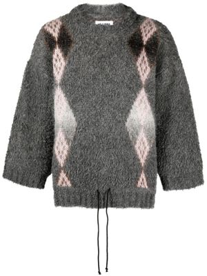 Magliano pull à lien de resserrage et effet brossé - Gris