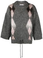 Magliano pull à lien de resserrage et effet brossé - Gris