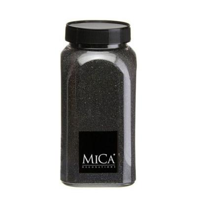 Mica Decorations decoratie zand - 650ml - zwart - hobby zandkorrels - sierzand