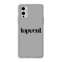 Topvent Grijs Zwart: OnePlus 9 Transparant Hoesje