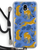 Luipaard: Samsung Galaxy J5 (2017) Transparant Hoesje met koord