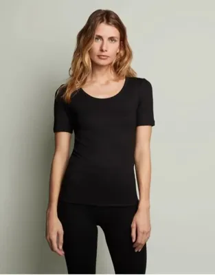 Ten Cate thermo shirt dames korte mouw - Warm thermo ondergoed dames - Diepe hals