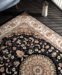 Laagpolig Vloerkleed Perzisch motief Blauw-160 x 230 cm