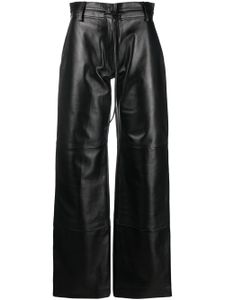 Manokhi pantalon Carla en cuir à taille haute - Noir