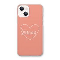Forever heart: iPhone 13 mini Transparant Hoesje
