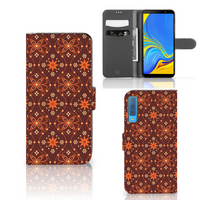 Samsung Galaxy A7 (2018) Telefoon Hoesje Batik Brown