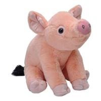 Wild Republic Varken/biggetje knuffel - pluche - roze - 30 cm - boerderij knuffel - knuffeldieren