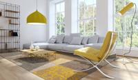 Louis de Poortere - Vloerkleed Vintage Patchwork Yellow 8084 (outlet) - 170x240 cm