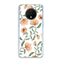 Peachy flowers: OnePlus 7T Transparant Hoesje