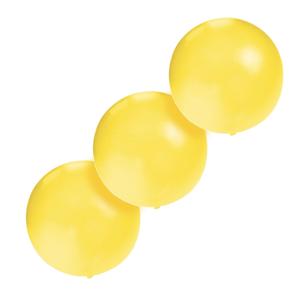 Grote ballonnen 60 cm - Set van 3x stuks - geel - Feestartikelen/versiering - verjaardag