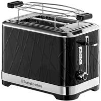 Russell Hobbs 28091-56 Structuur Broodrooster Broodrooster, Lift'n Look, XL Slots, Verstelbare Bak, Weense Gebak Warmer - Zwart