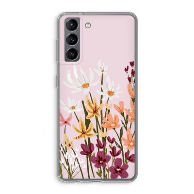 Painted wildflowers: Samsung Galaxy S21 Transparant Hoesje