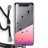 Fly away: Samsung Galaxy A80 Transparant Hoesje met koord