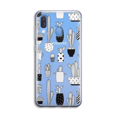 Cactusmotief: Samsung Galaxy A40 Transparant Hoesje