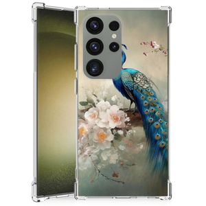 Case Anti-shock voor Samsung Galaxy S24 Ultra Vintage Pauwen