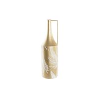 Vaas DKD Home Decor Gouden Metaal Crème Tropisch Blad van een plant (21 x 21 x 71 cm)