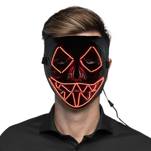 Halloween LED masker Killer Smile Rood