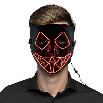 Halloween LED masker Killer Smile Rood