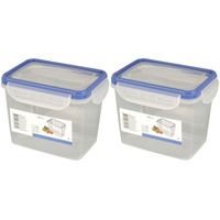 2x Voorraadbakjes/bewaarbakjes transparant 1000 ml