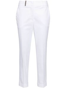 Peserico pantalon court à taille haute - Blanc