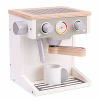 Houten speelgoed espressomachine/ koffiemachine 17.7 x 16.5 x 14.5 cm - Educatief speelgoed - Duurzaam en veilig - thumbnail