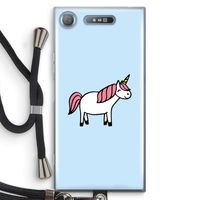 Eenhoorn: Sony Xperia XZ1 Transparant Hoesje met koord Eenhoorn: Sony Xperia XZ1 Transparant Hoesje met koord