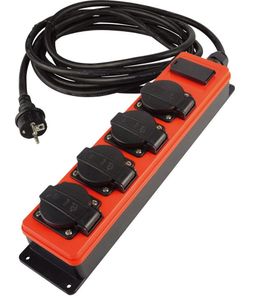 QwattPro SocketMaster | 4xRA | 2 x USB | 3x2,5 mm | 20 meter | 2561029 2561029