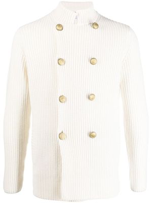 Brunello Cucinelli cardigan croisé en maille - Blanc