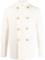 Brunello Cucinelli cardigan croisé en maille - Blanc