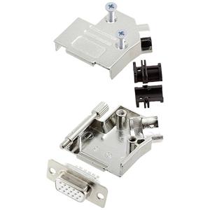 encitech D45ZK09-HDS15-W-K 6355-8013-11 D-sub female connectorset 45 ° Aantal polen: 15 Soldeerkelk 1 stuk(s)