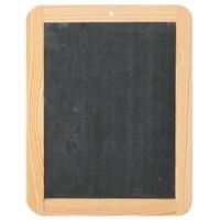 Krijtbordje met houten rand 19x24 cm