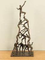 Bronzen beeld Teamkracht, 54 cm
