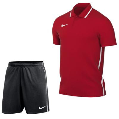 Nike Dri-FIT Park 26 Polo Trainingsset Rood Zwart
