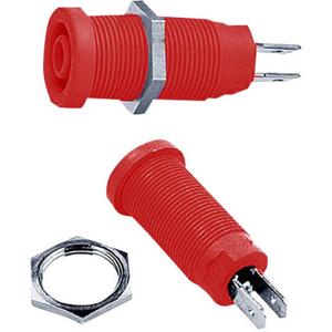 Stäubli XEB-1R Veiligheids-labconnector, female Bus, inbouw verticaal Stift-Ø: 4 mm Rood 1 stuk(s)