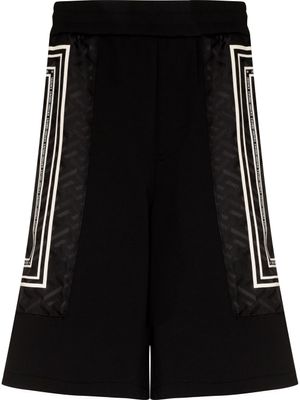 Versace short de sport à motif La Greca - Noir