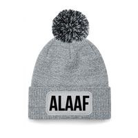 Alaaf muts met pompon unisex one size - Grijs - thumbnail