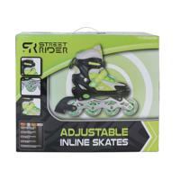 Street Rider inline skeelers groen/zwart verstelbaar, maat 29-32