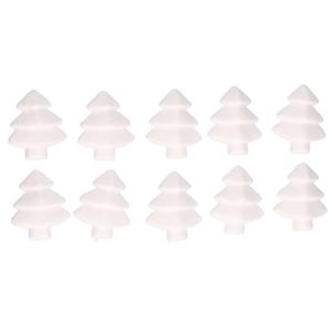 10x Beschilderbare piepschuim kerstbomen 6 cm