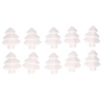 10x Beschilderbare piepschuim kerstbomen 6 cm - thumbnail