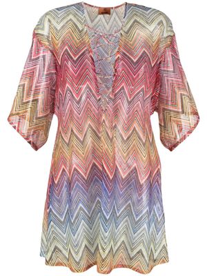 Missoni robe de plage à motif zigzag - Rouge Missoni robe de plage à motif zigzag - Rouge