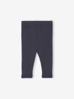 Gevoerde baby legging in fleece mesh nachtblauw