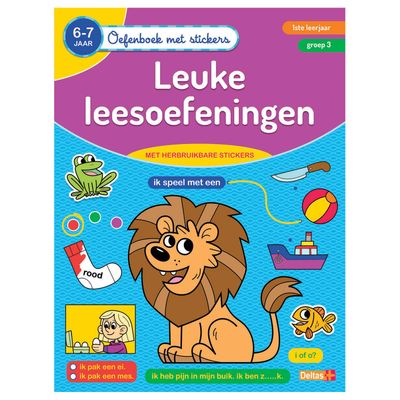 Deltas Oefenboek met stickers - leuke leesoefeningen (6-7 jaar)