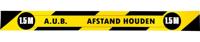 Gallery vloersticker, houd 1,5 meter afstand, ft 80 x 8 cm, geel/zwart