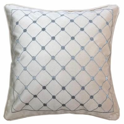 Kussen DKD Home Decor Grijs 45 x 10 x 45 cm Wit Ruiten