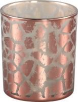 Diversen Ptmd windlicht desiree giraffeprint roze 8 cm