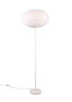 Trio Stoffen vloerlamp Furry crème Ø 50cm R41581001