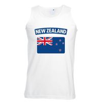 Singlet shirt/ tanktop Nieuw Zeelandse vlag wit heren - thumbnail