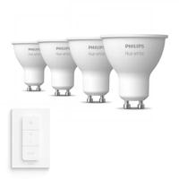 Philips Hue Uitbreidingspakket White GU10 4 Lampen en Dimmer