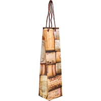 Tas | Cork | Papier | met koord | 10x9x38cm | wijnflestas | 25 stuks