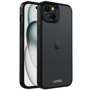 Accezz Rugged Frosted Backcover iPhone 15 Plus Telefoonhoesje Zwart